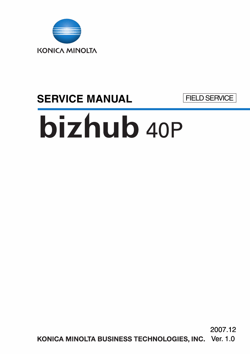 Konica-Minolta bizhub 40P FIELD-SERVICE Service Manual-1